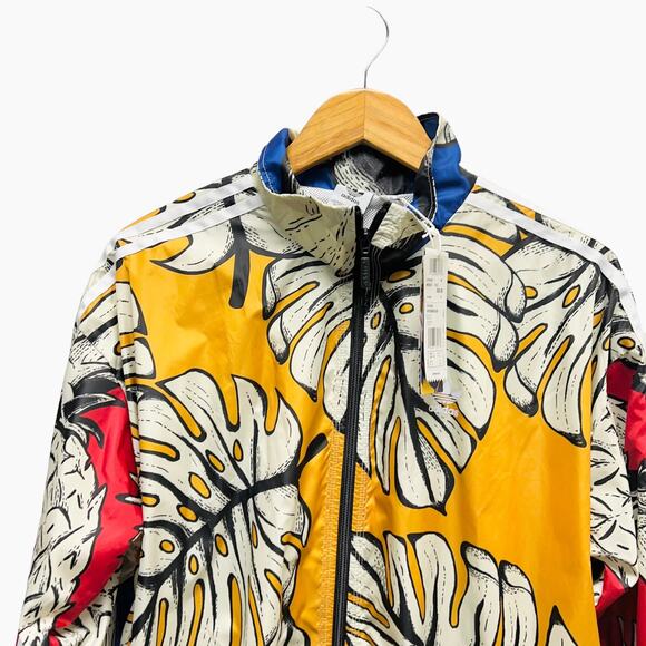 adidas Originals X Farm Three Stripe Track Jacket In Pineapple - Picture 5 of 11